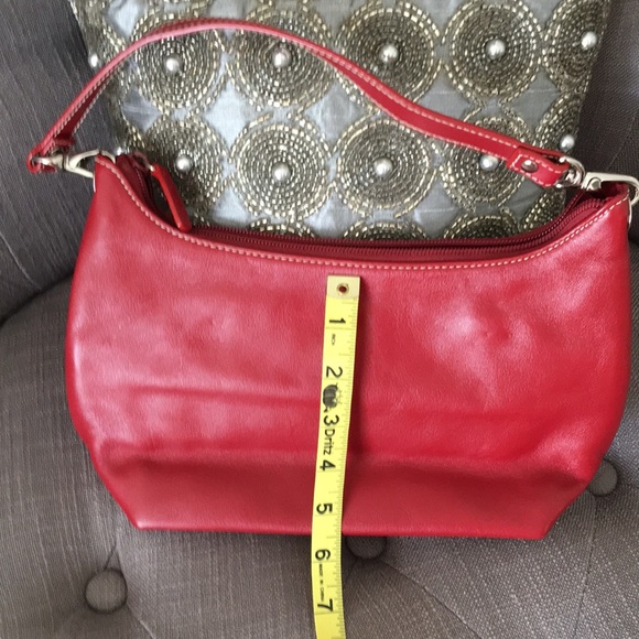 Ralph Lauren red leather purse. - Picture 2 of 4
